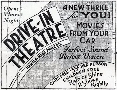 East Side Drive-In Theatre - ANNOUCEMENT AD